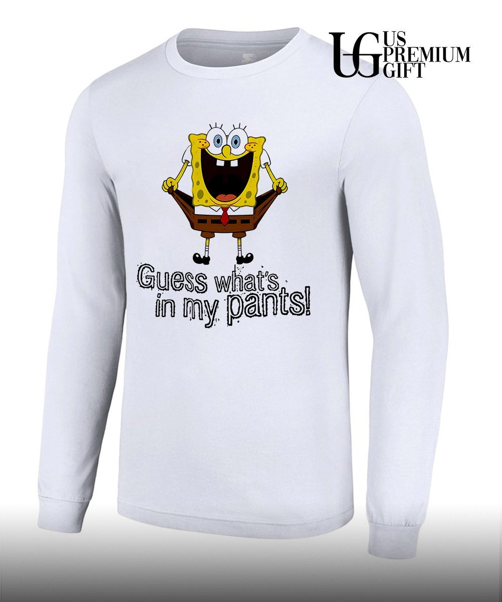 SquarePants guess what’s in my pants cartoon shirt Unisex