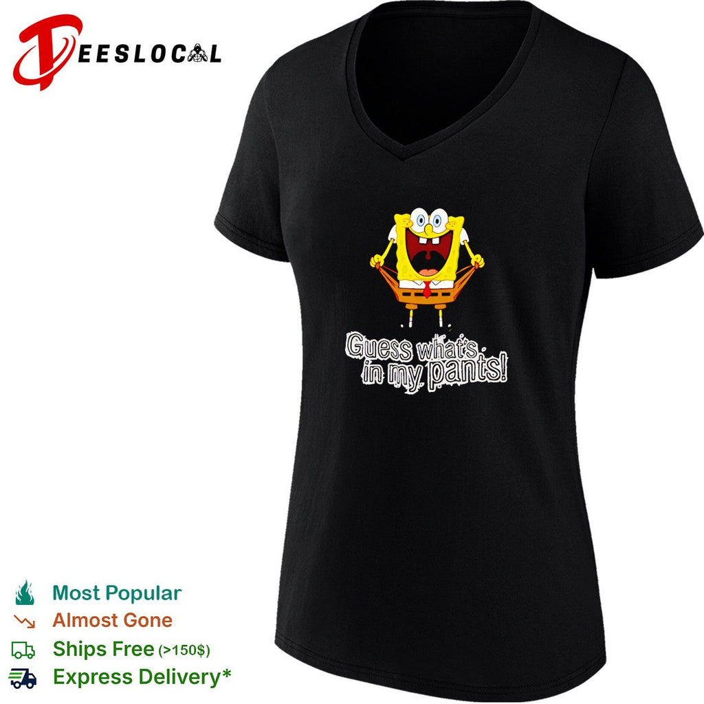 SquarePants guess what’s in my pants funny cartoon meme graphic shirt Unisex