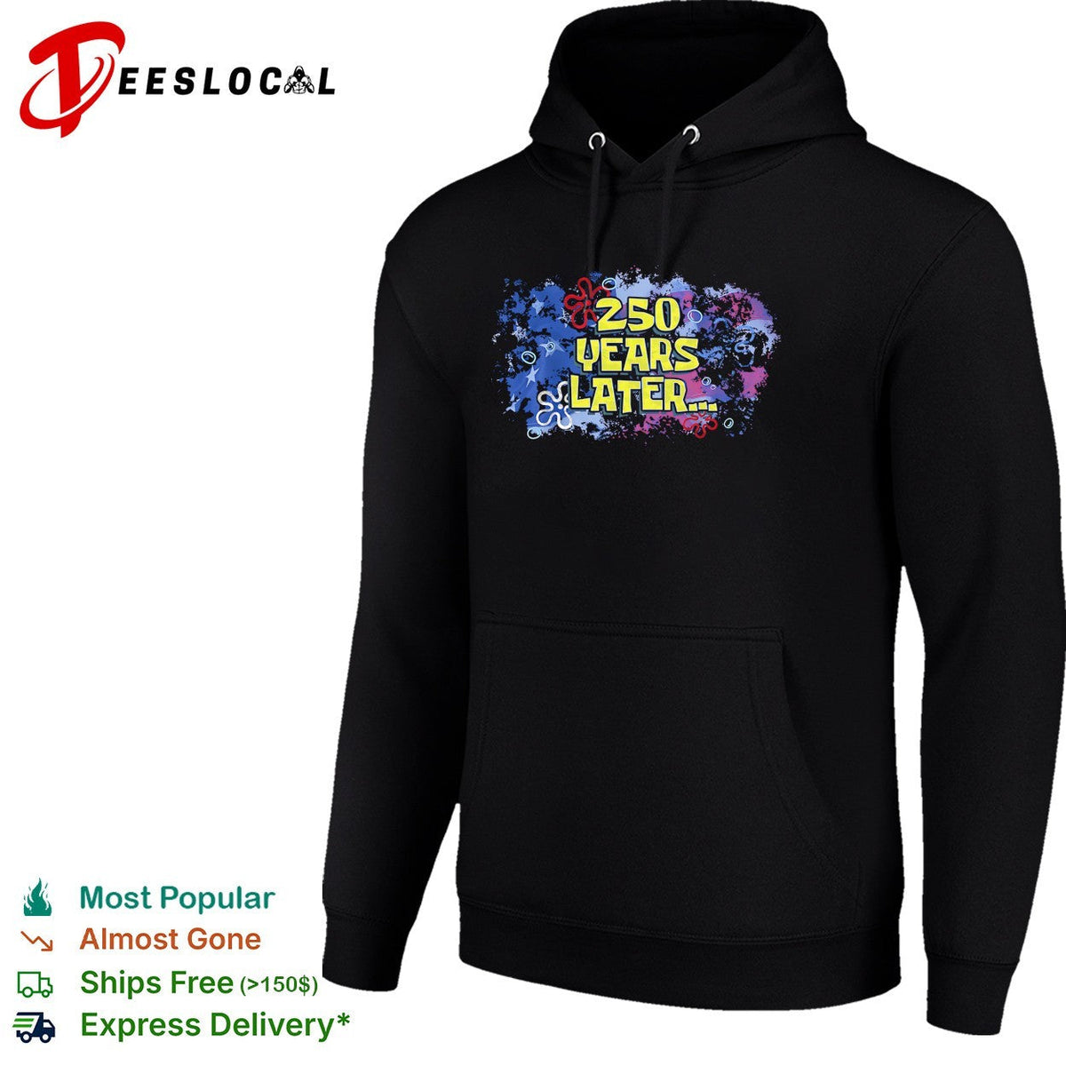 Squarepants 250 Years Later American flag Independence Day Themed shirt Unisex