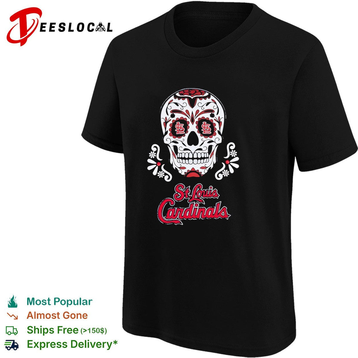 St Louis Cardinals sugar skull shirt Unisex