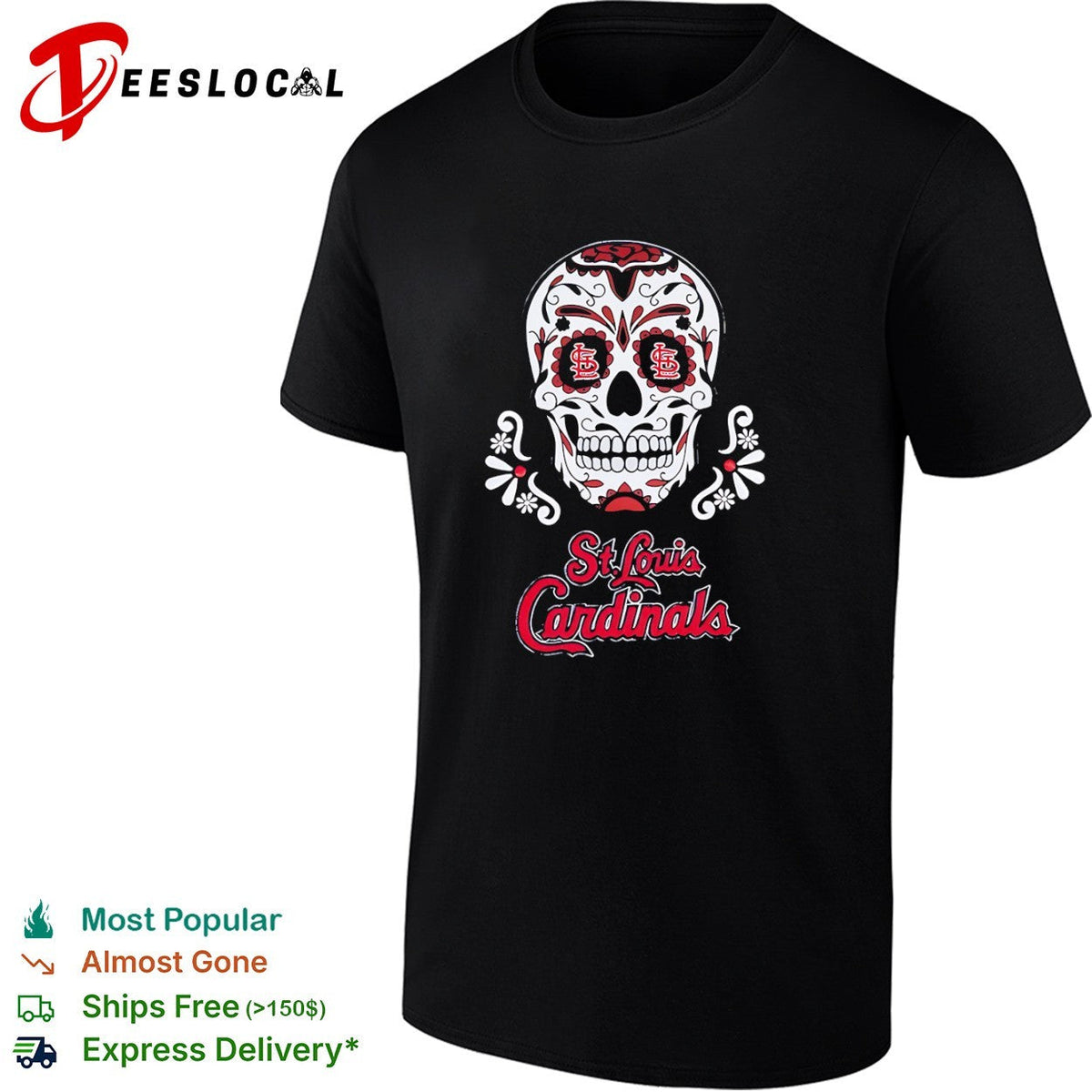 St Louis Cardinals sugar skull shirt Unisex