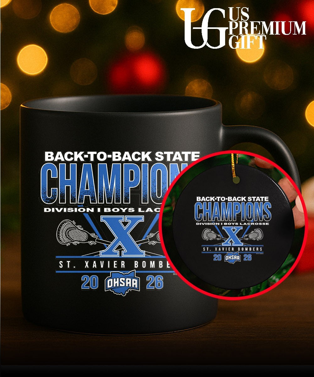 St. Xavier Bombers 2026 OHSAA Boys Lacrosse D1 Back-To-Back State Champions shirt Unisex