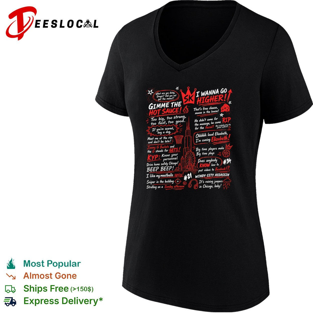 Stacey King Chicago Bulls Gimme The Hot Sauce I Wanna Go Higher shirt Unisex