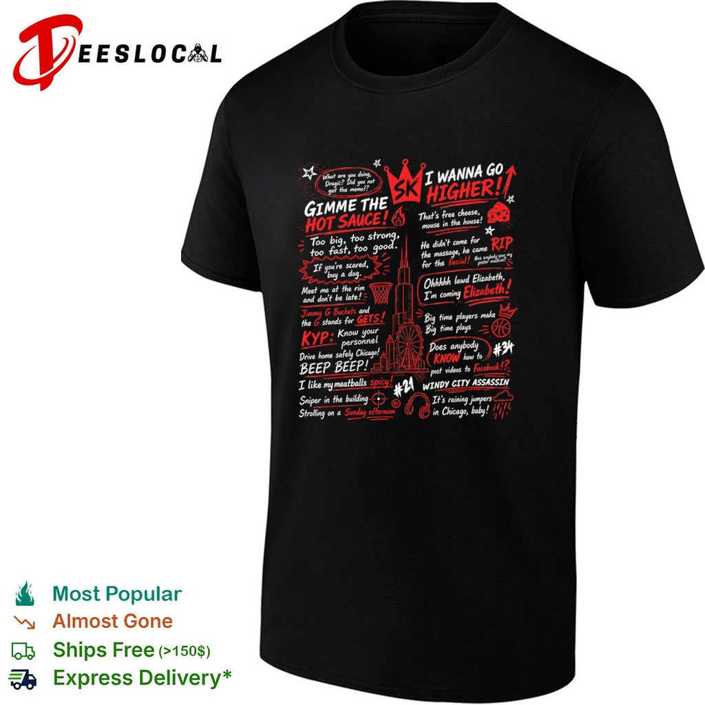 Stacey King Chicago Bulls Gimme The Hot Sauce I Wanna Go Higher shirt Unisex