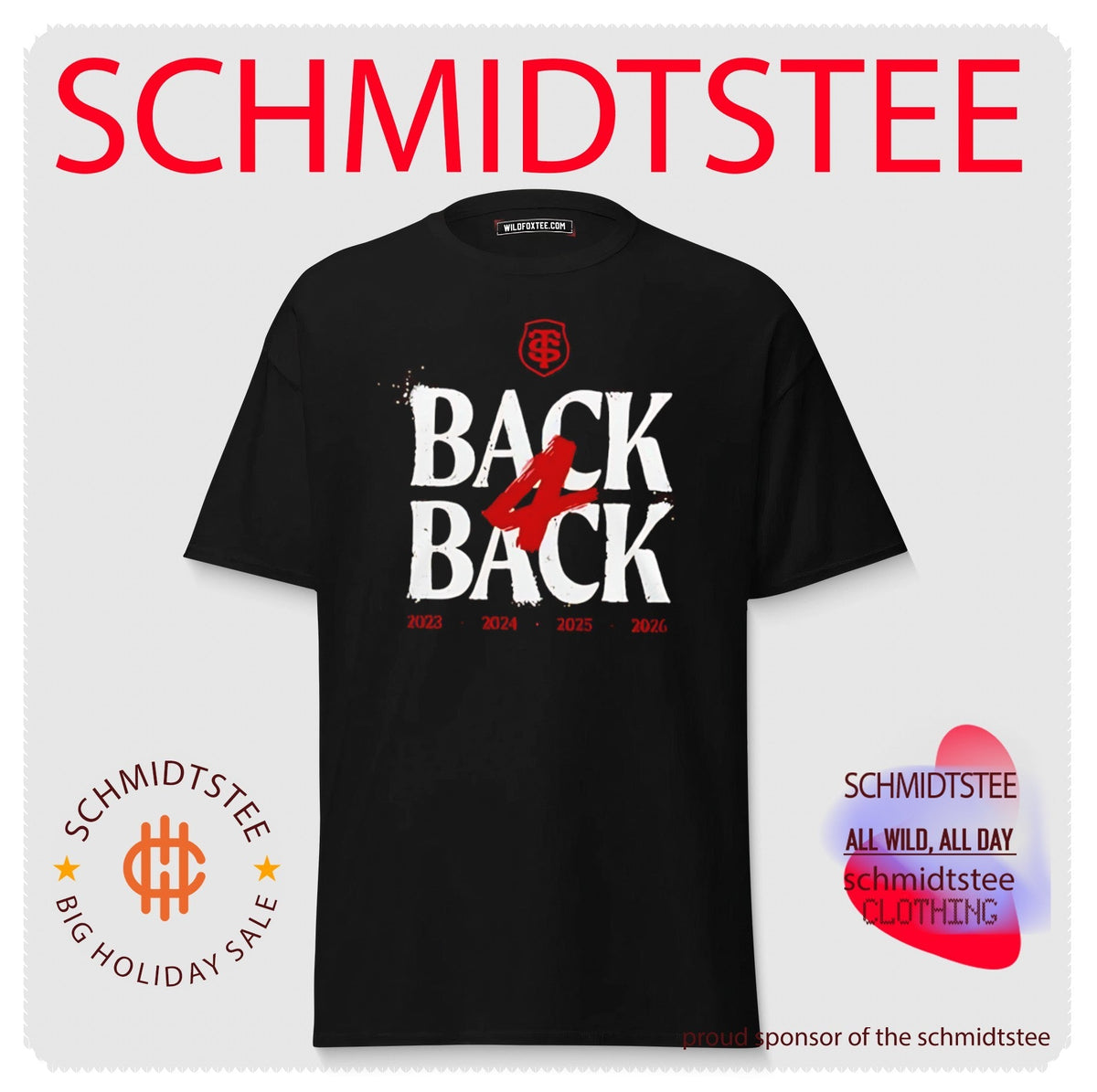 Stade Toulousain Rugby 2026 Quadruple Champions Back 4 Back shirt Unisex