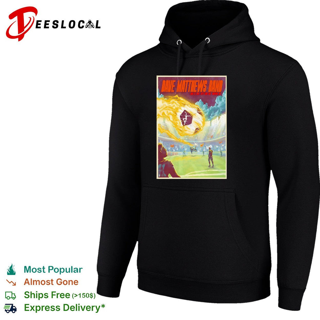 Stadium concert fireball soccer field sci-fi retro band framed poster art shirt Unisex