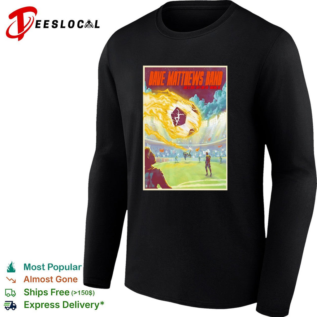 Stadium concert fireball soccer field sci-fi retro band framed poster art shirt Unisex
