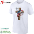 Stand for the flag kneel for the cross American flag wooden cross illustration shirt Unisex