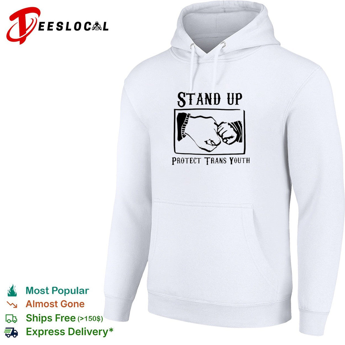 Stand up protect trans youth fist bump shirt Unisex