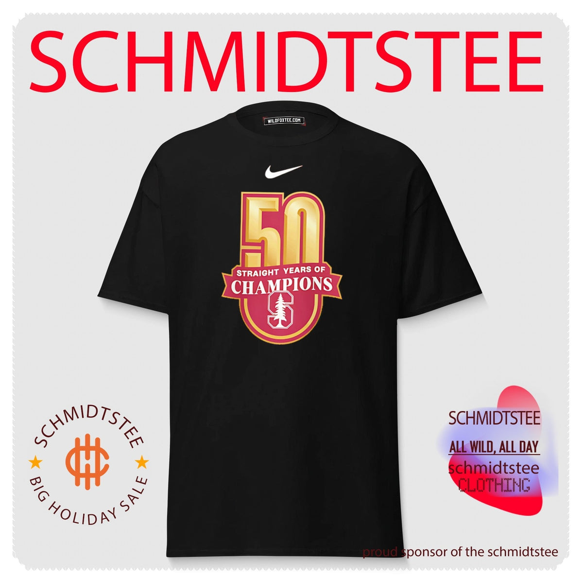 Stanford Cardinal 50 Straight Years of Champions shirt Unisex