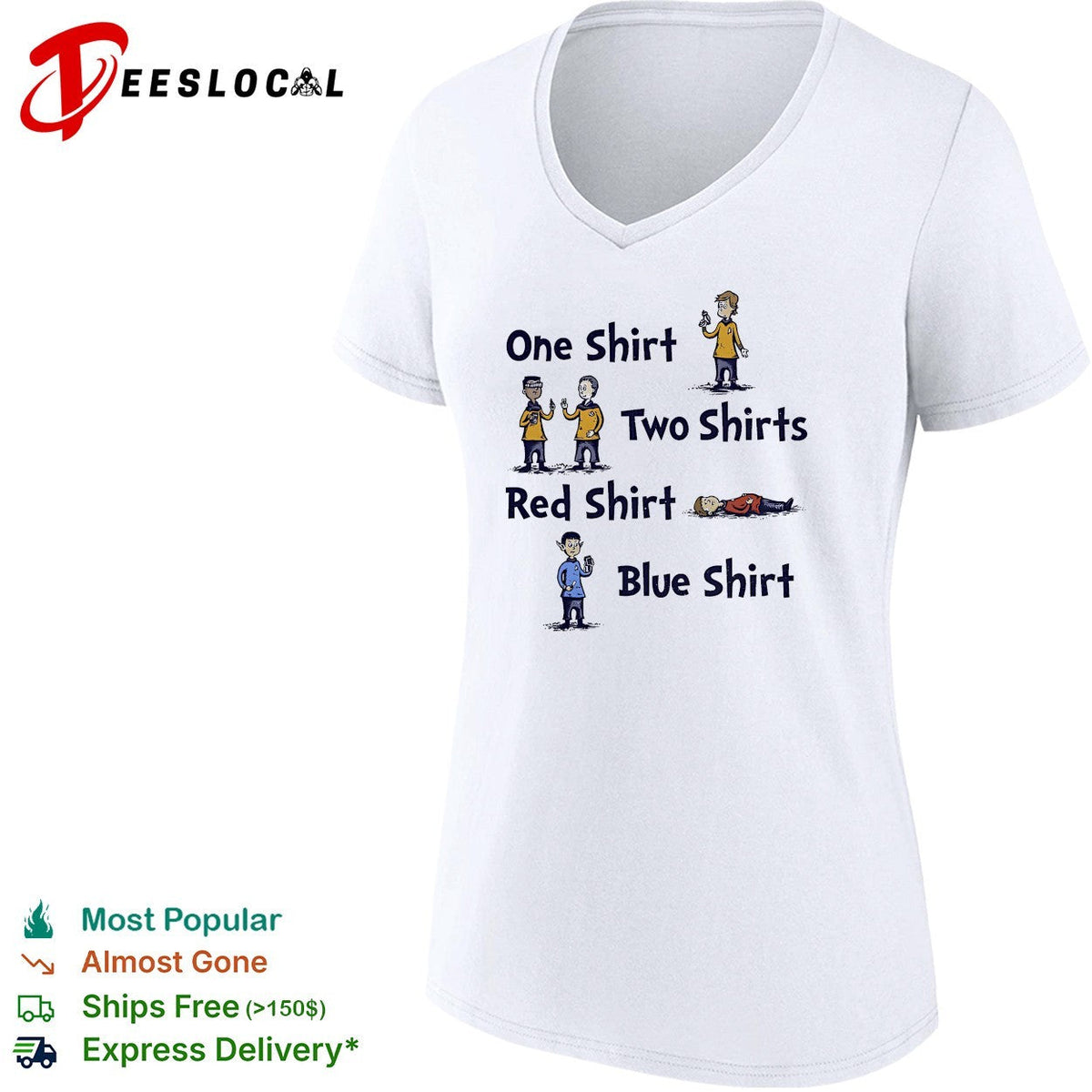 Star red shirt blue shirt meme shirt Unisex