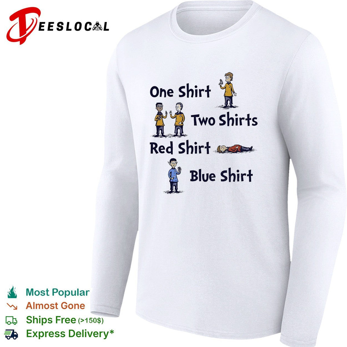 Star red shirt blue shirt meme shirt Unisex