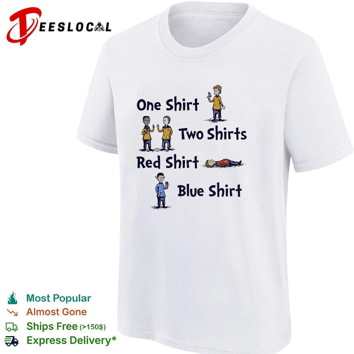 Star red shirt blue shirt meme shirt Unisex