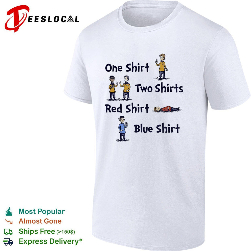 Star red shirt blue shirt meme shirt Unisex