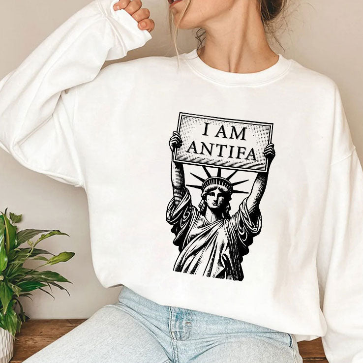 Statue Of Liberty I Am Antifa T Shirt Unisex