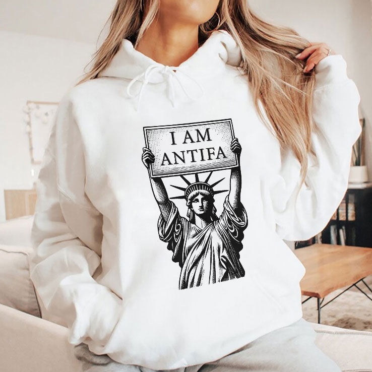 Statue Of Liberty I Am Antifa T Shirt Unisex