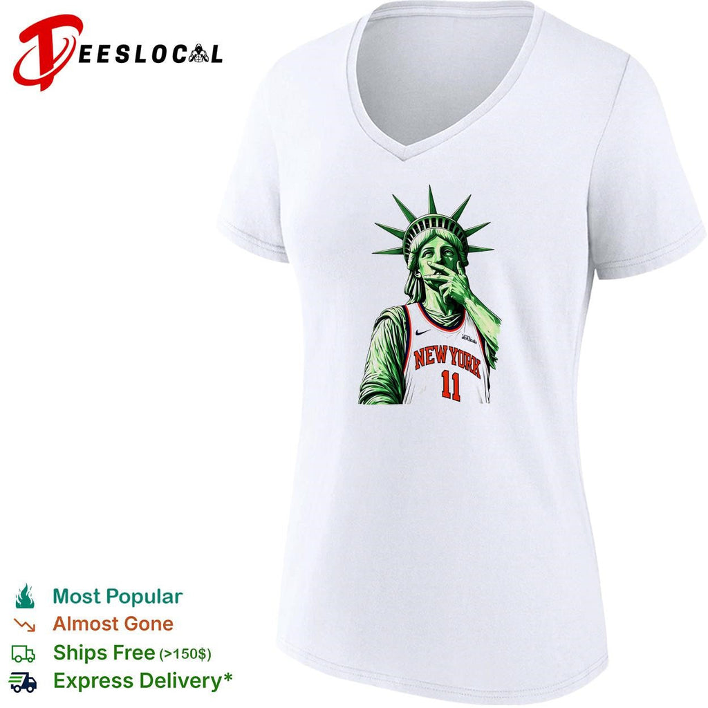 Statue of Liberty Jalen Brunson 11 Basketball three point shirt Unisex