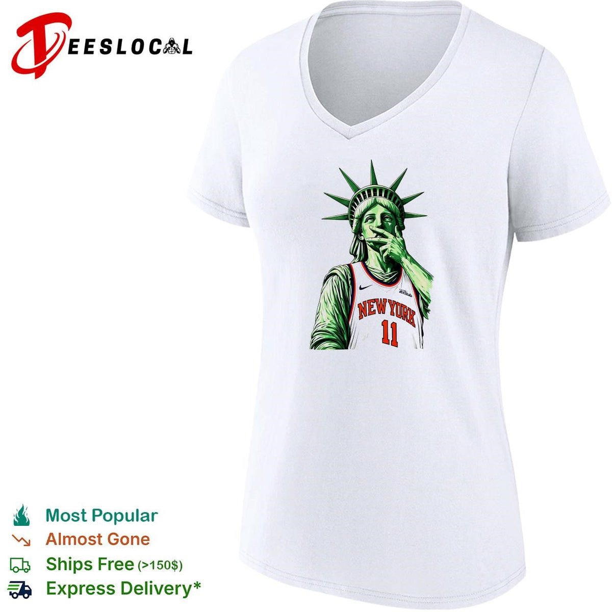 Statue of Liberty Jalen Brunson 11 Basketball three point shirt Unisex