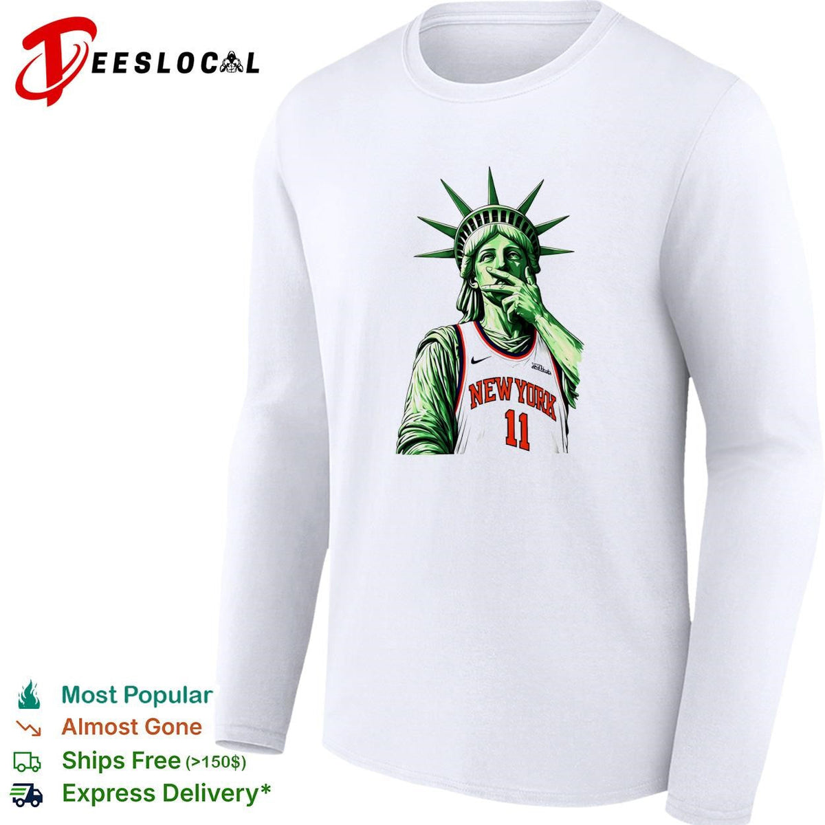 Statue of Liberty Jalen Brunson 11 Basketball three point shirt Unisex