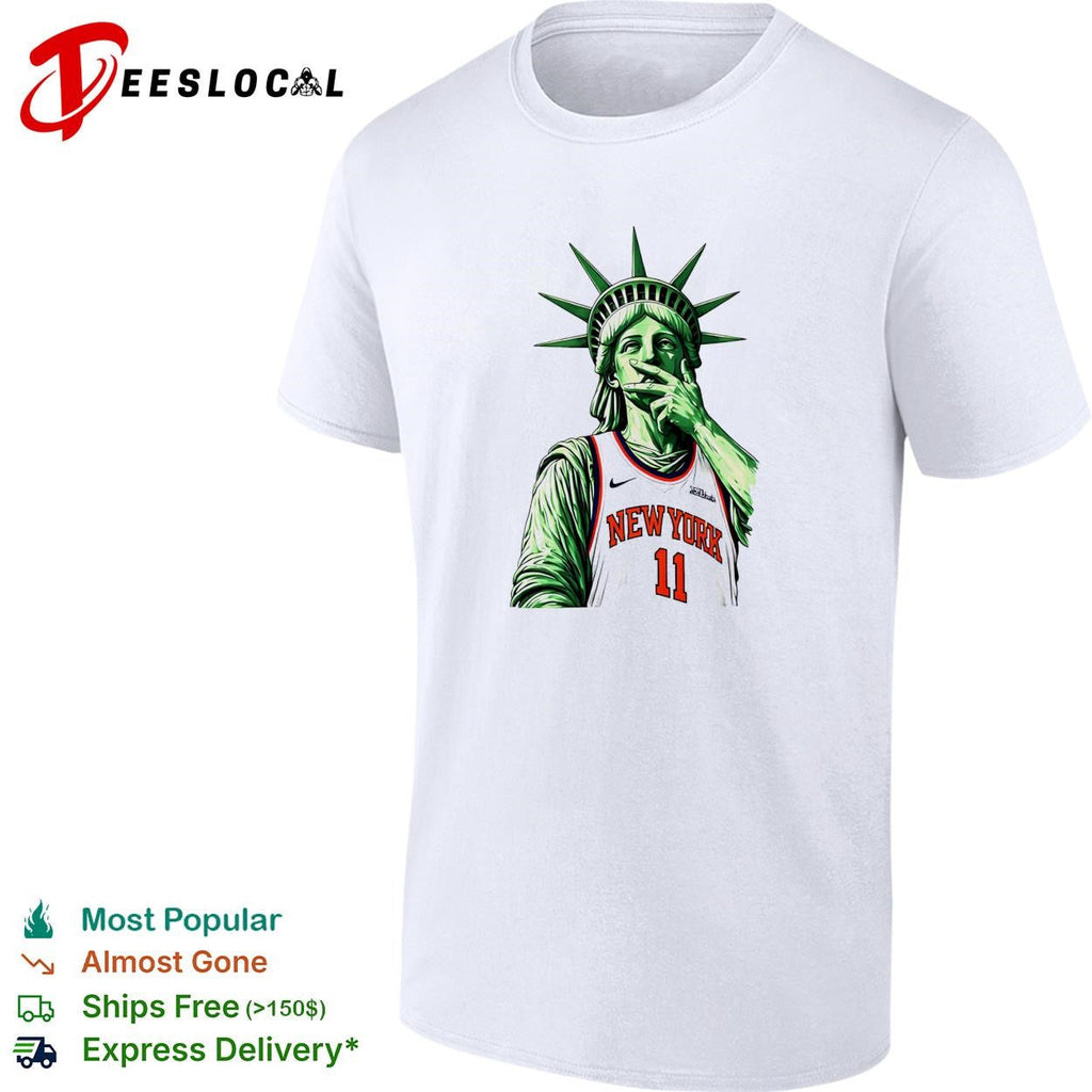 Statue of Liberty Jalen Brunson 11 Basketball three point shirt Unisex