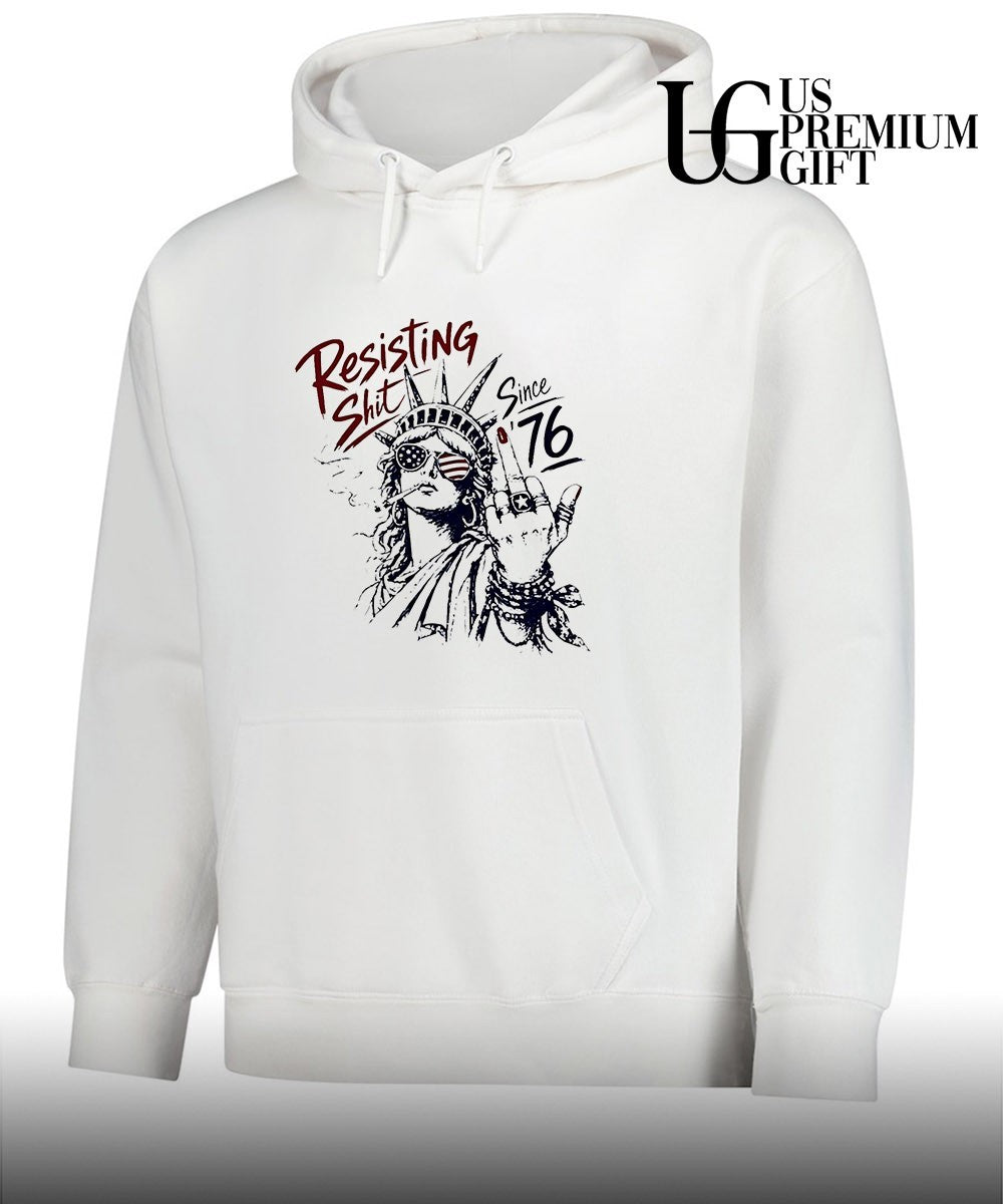 Statue of Liberty middle fingher Resisting shit since 76 American Patriotism shirt Unisex