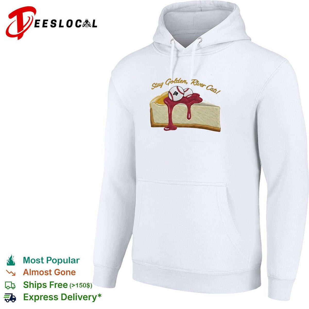 Stay golden River Cats cheesecake baseball funny graphic shirt Unisex