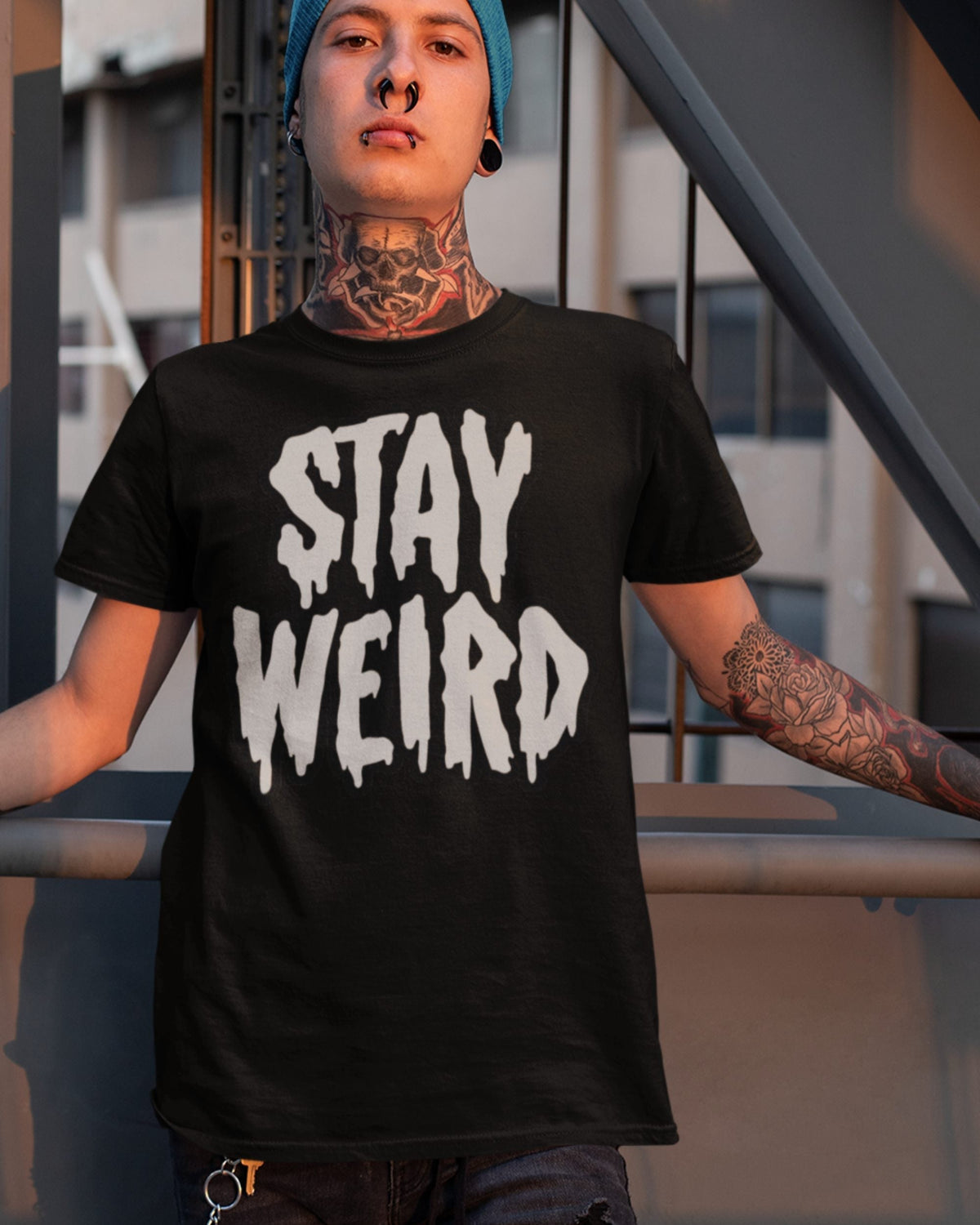 'Stay Weird' Glow in the Dark Shirt Unisex