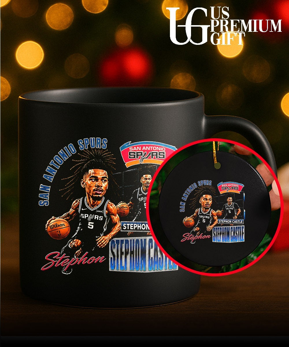 Stephon Castle San Antonio Spurs NBA Basketball Player caricature shirt Unisex