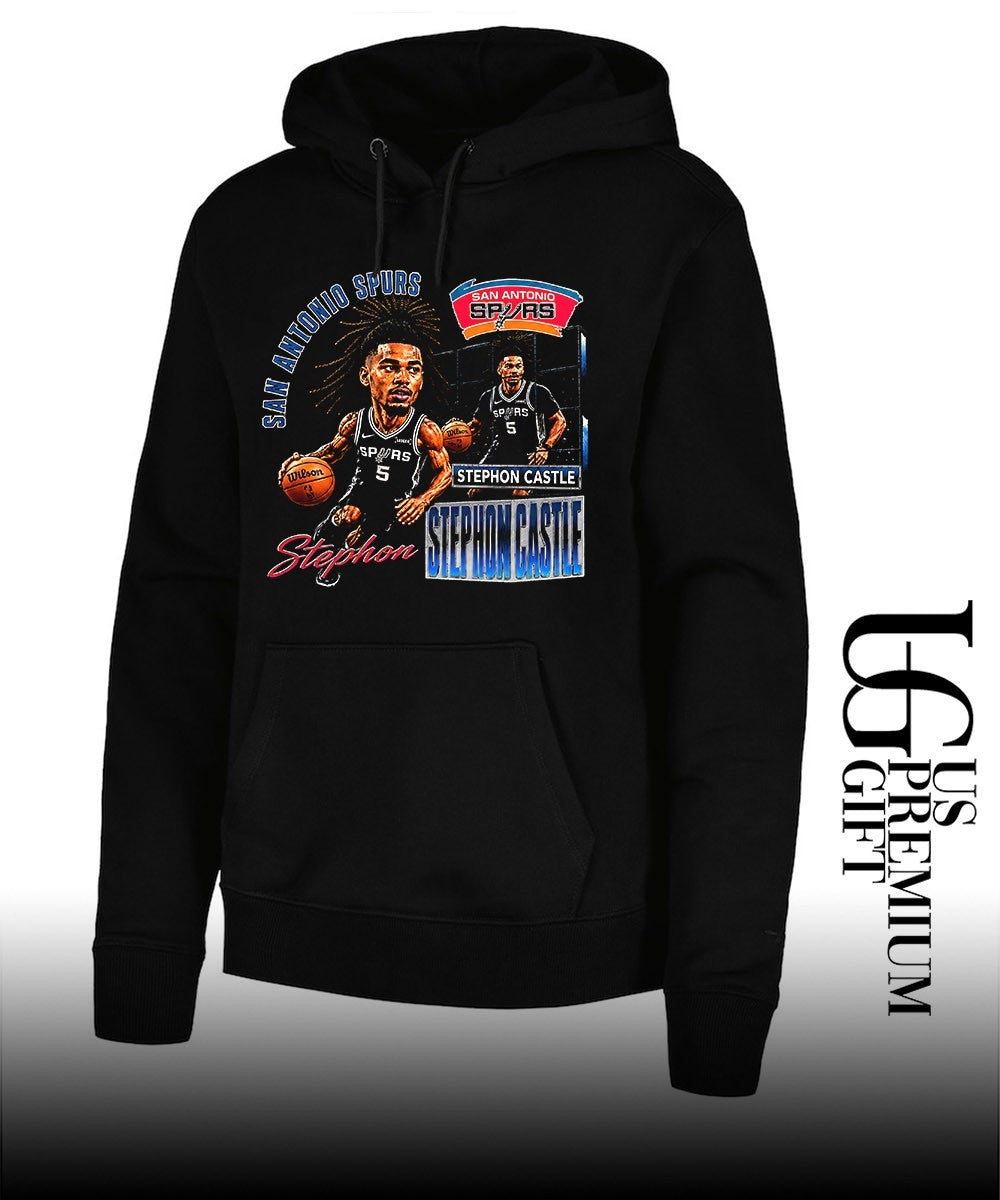 Stephon Castle San Antonio Spurs NBA Basketball Player caricature shirt Unisex