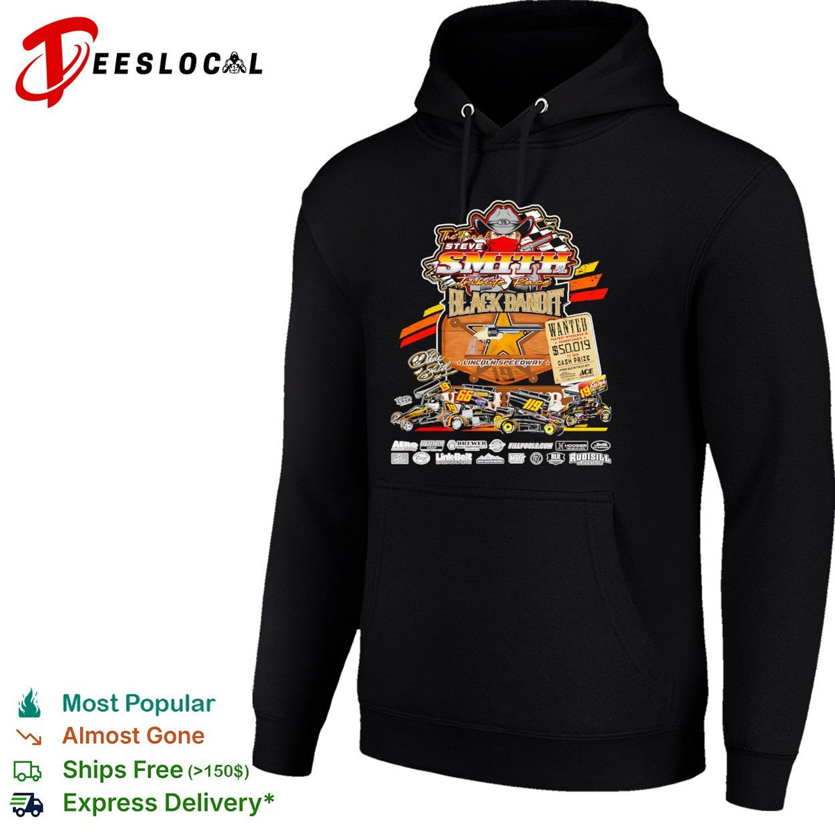 Steve Smith Sr The Final Race Black Bandit Lincoln Speedway shirt Unisex