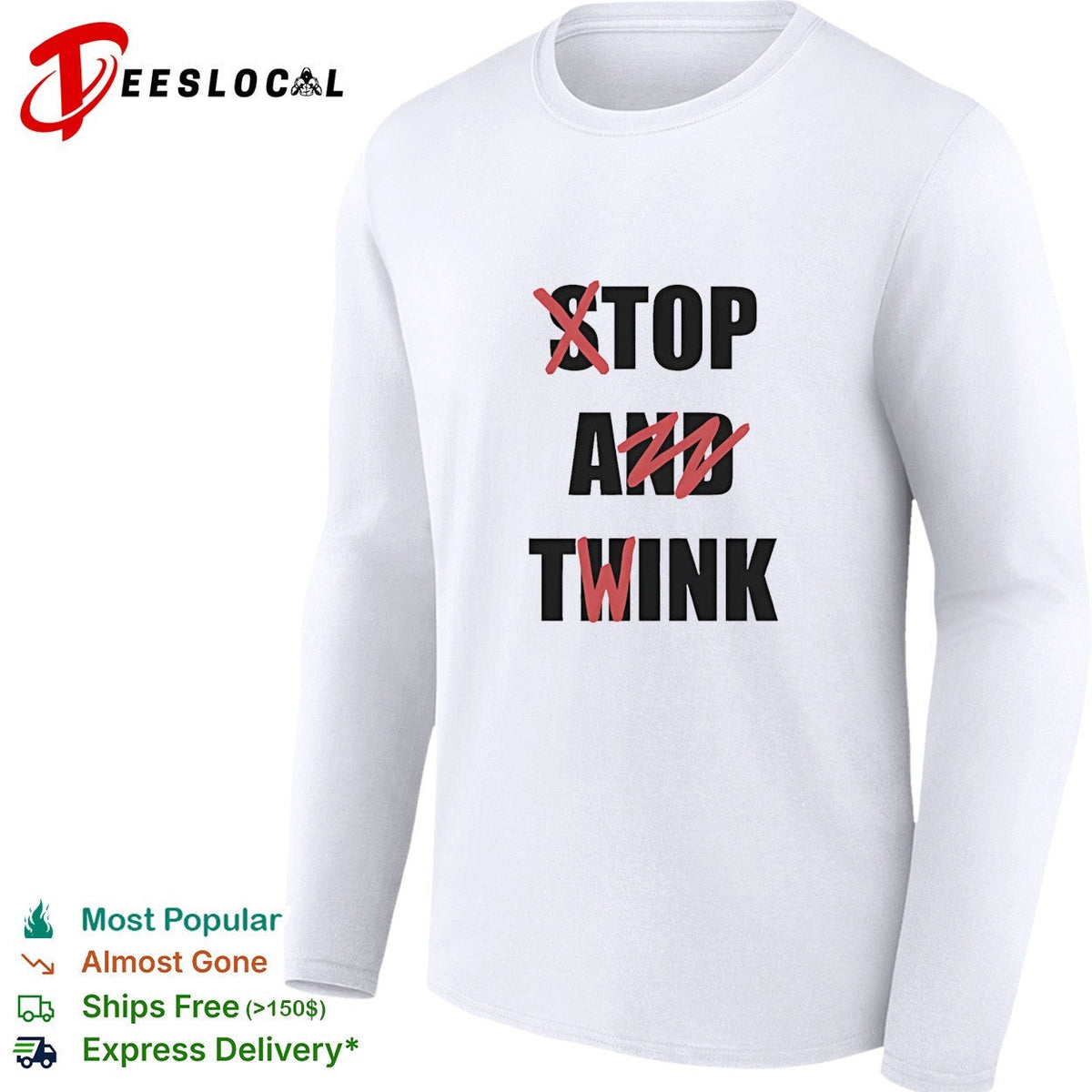 Stop and think top a twink funny shirt Unisex