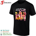 Stop playing with dolls pink silhouette figures illustration graphic shirt Unisex