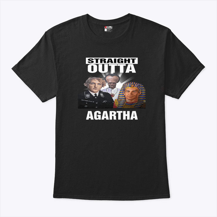 Straight Outta Agartha History Conspiracy Ancient Civilization Parody T Shirt Unisex