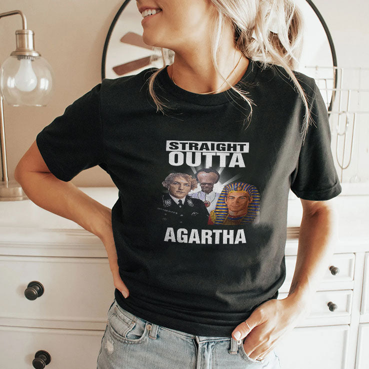 Straight Outta Agartha History Conspiracy Ancient Civilization Parody T Shirt Unisex
