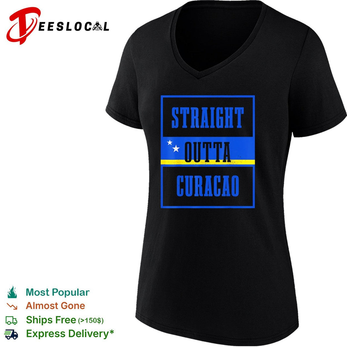 Straight Outta Curacao flag shirt Unisex