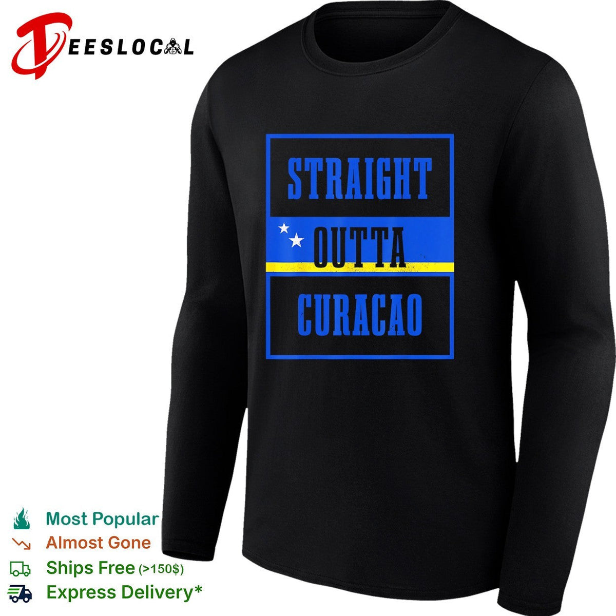 Straight Outta Curacao flag shirt Unisex