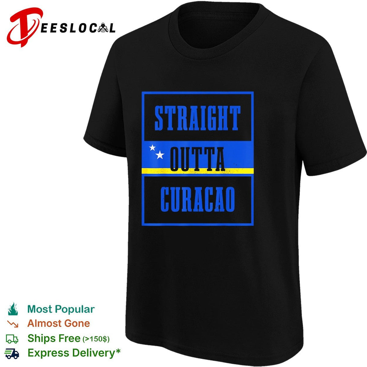 Straight Outta Curacao flag shirt Unisex