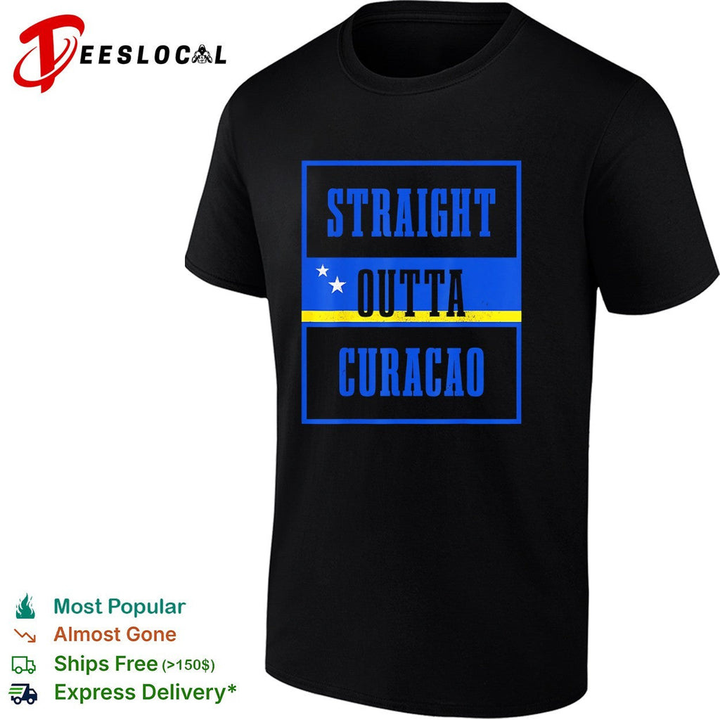 Straight Outta Curacao flag shirt Unisex