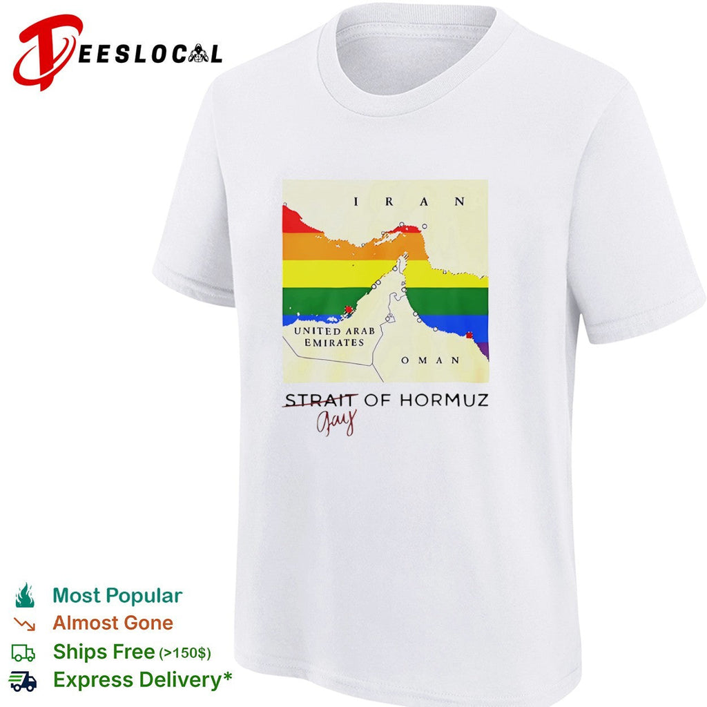 Strait of Hormuz Gay Map Iran United Arab Emirates Oman Rainbow shirt Unisex