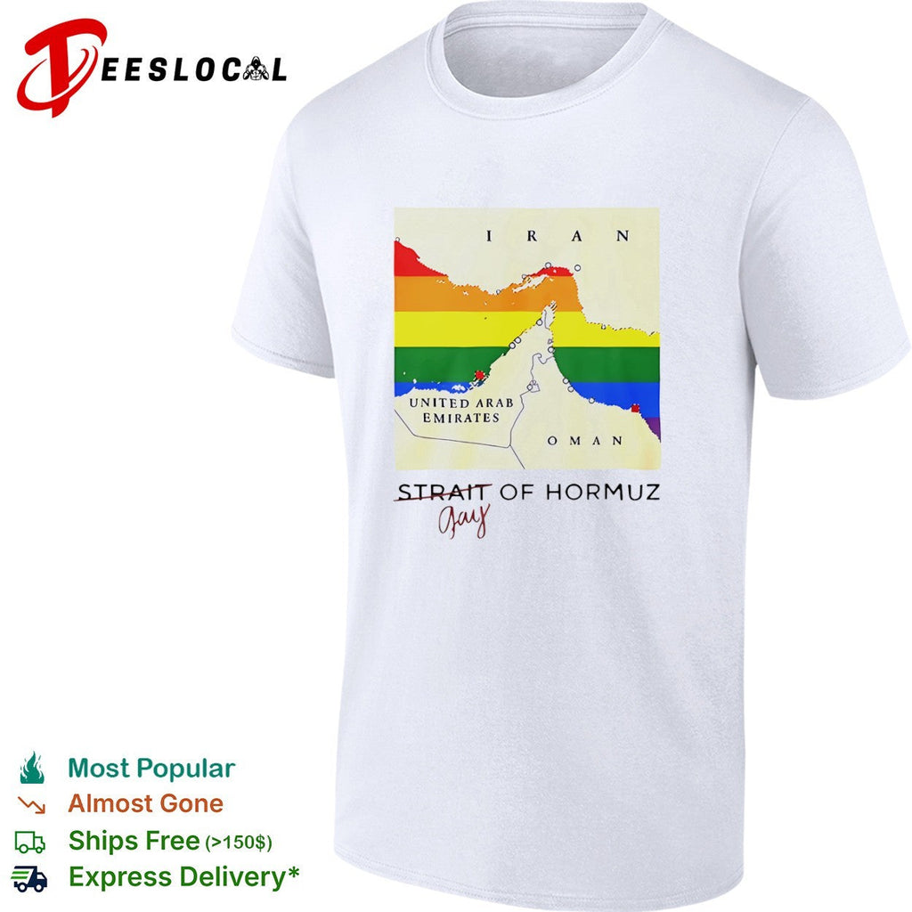Strait of Hormuz Gay Map Iran United Arab Emirates Oman Rainbow shirt Unisex