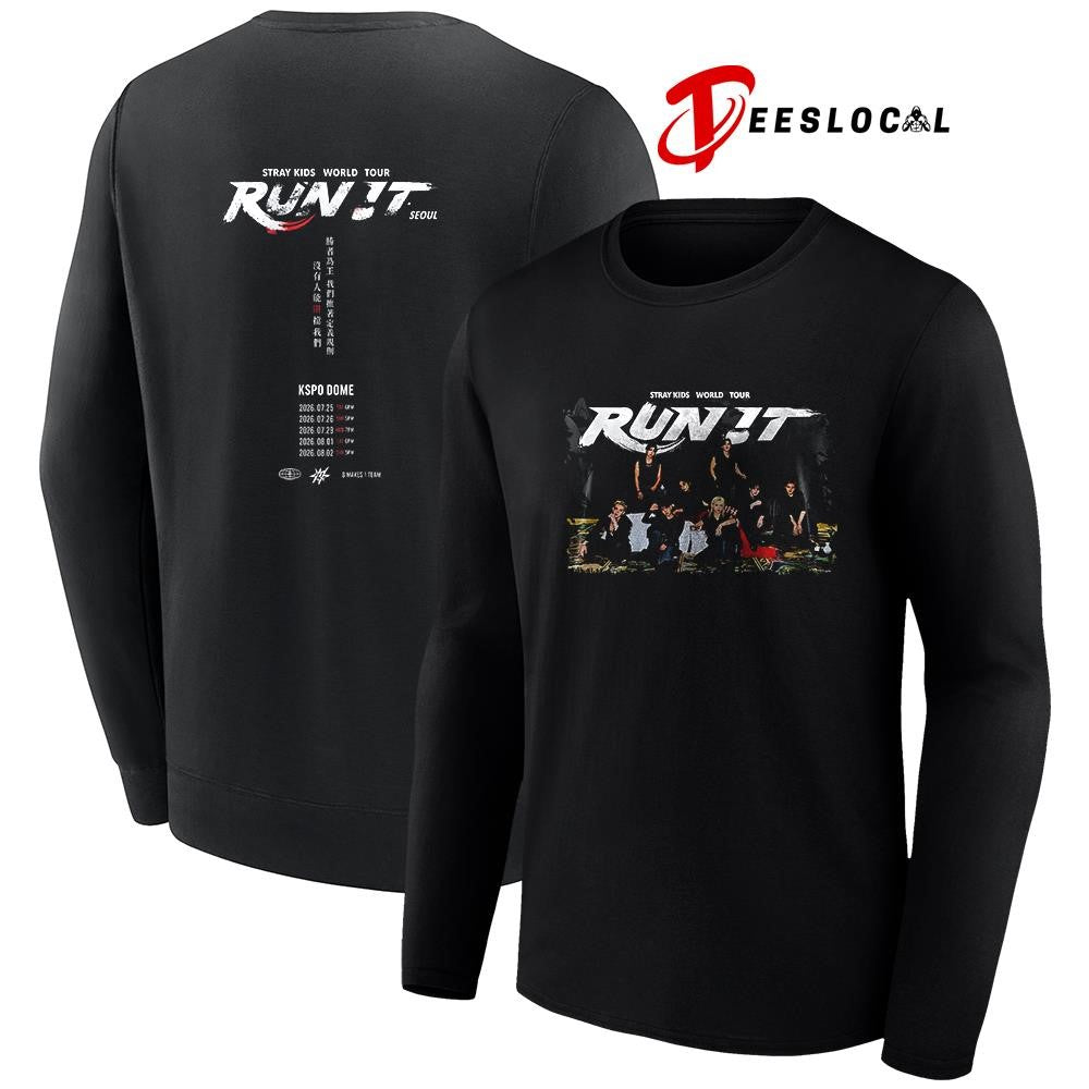 Stray Kid run it dates graphic shirt Unisex