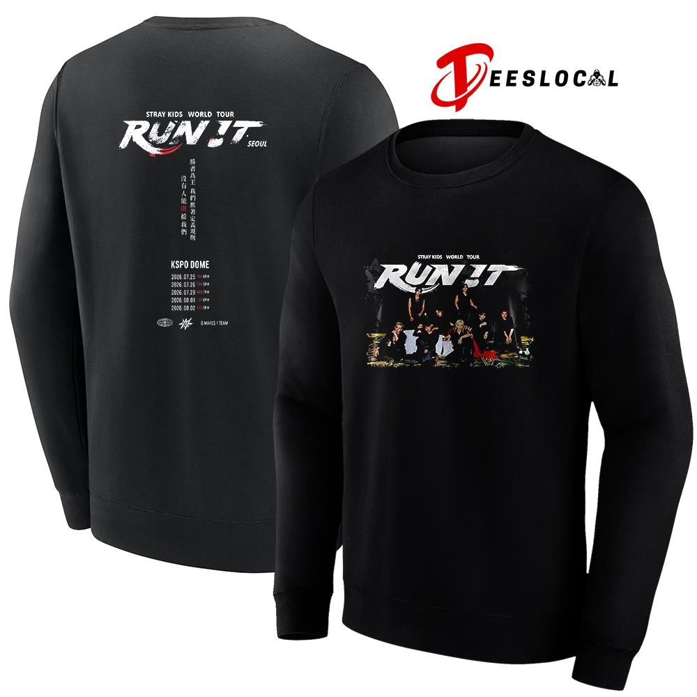 Stray Kid run it dates graphic shirt Unisex