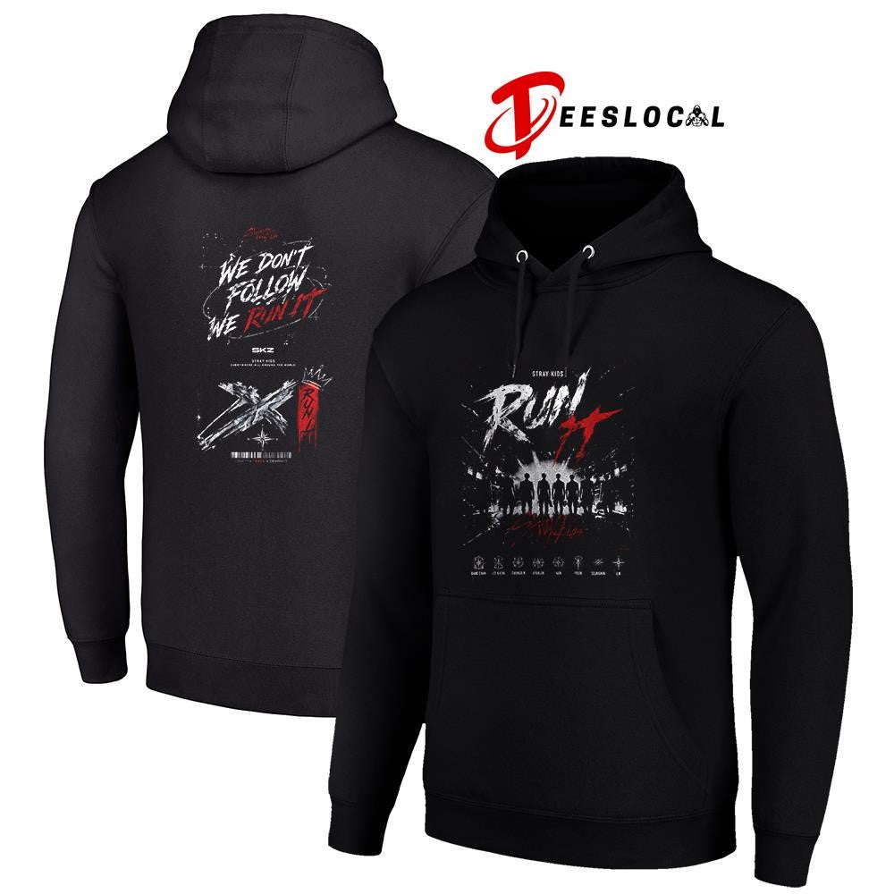 Stray Kid run it we don’t follow we run it graphic shirt Unisex