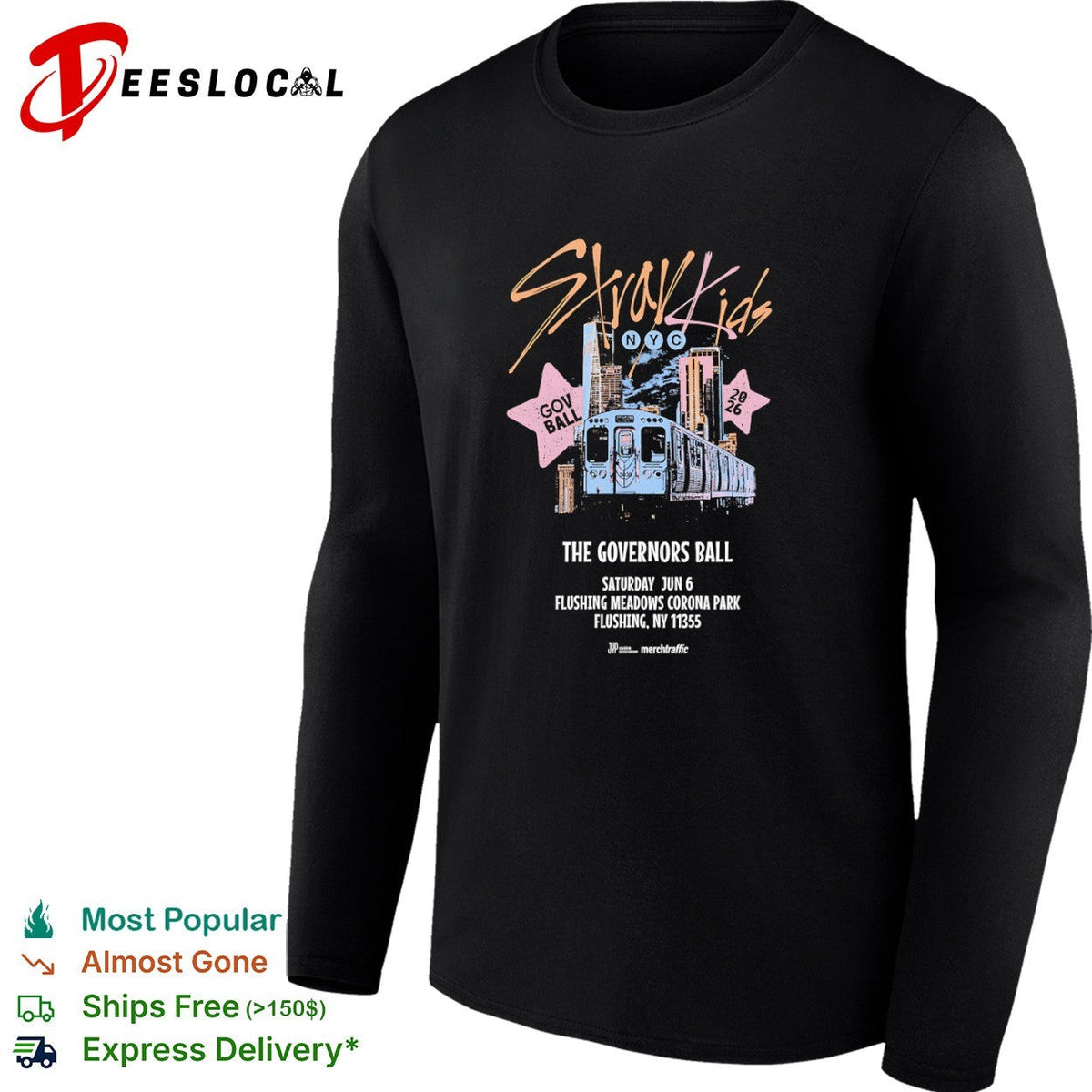 Stray Kids NYC Gov Ball 2026 The Governors Ball Saturday Jun 6 Flushing Meadows shirt Unisex