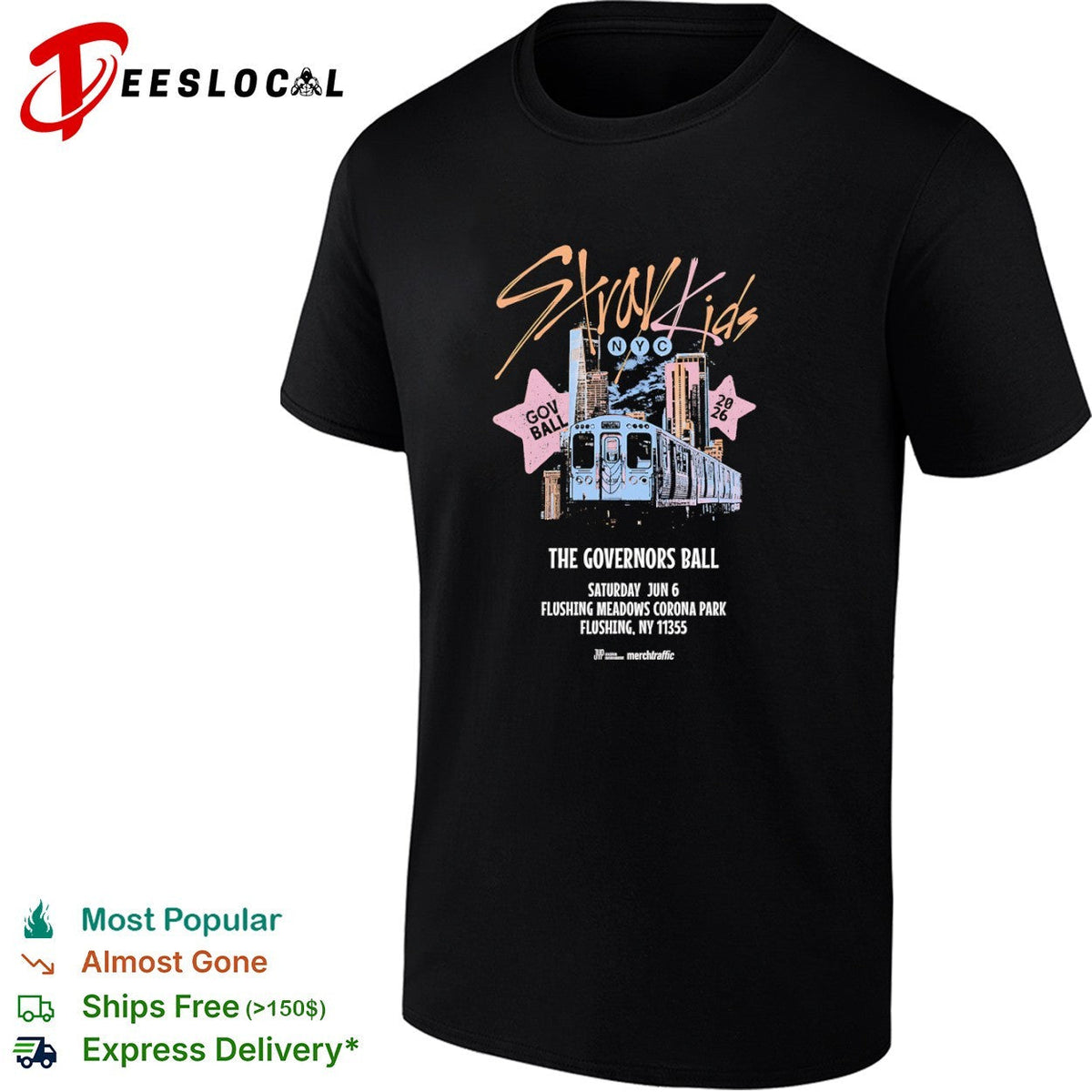 Stray Kids NYC Gov Ball 2026 The Governors Ball Saturday Jun 6 Flushing Meadows shirt Unisex