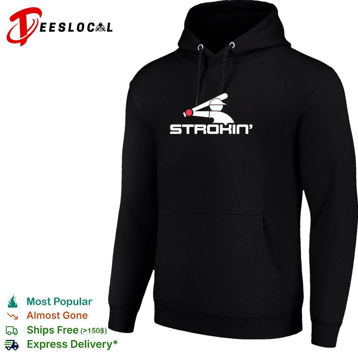 Strokin baseball batter silhouette logo graphic shirt Unisex