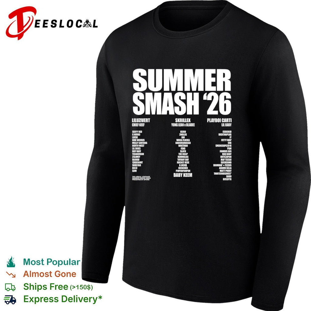 Summer Smash 26 Lil Uzi Vert Chief Keef Skrillex Yung Lean Bladee Playboi Carti shirt Unisex