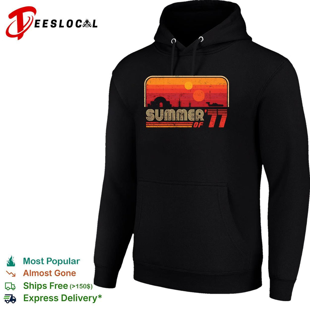 Summer of ’77 retro sunset skyline vintage graphic shirt Unisex