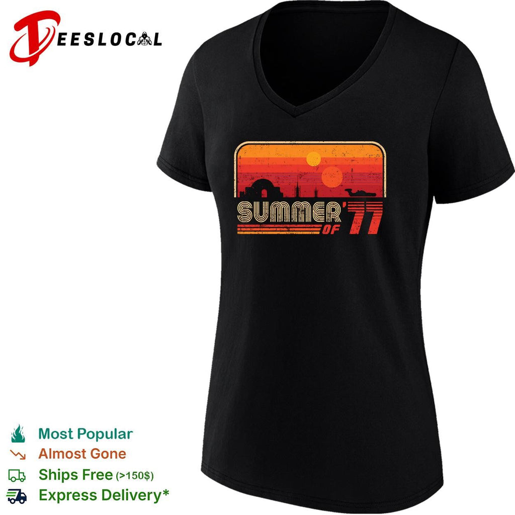 Summer of ’77 retro sunset skyline vintage graphic shirt Unisex