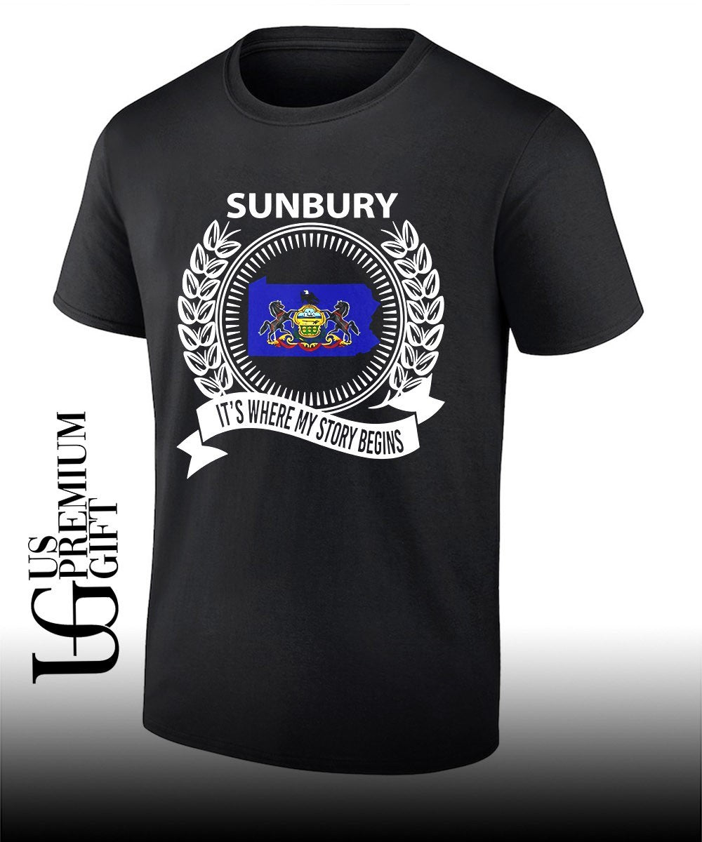 Sunbury It’s Where My Story Begins State Map shirt Unisex
